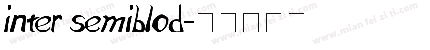 inter semiblod字体转换
